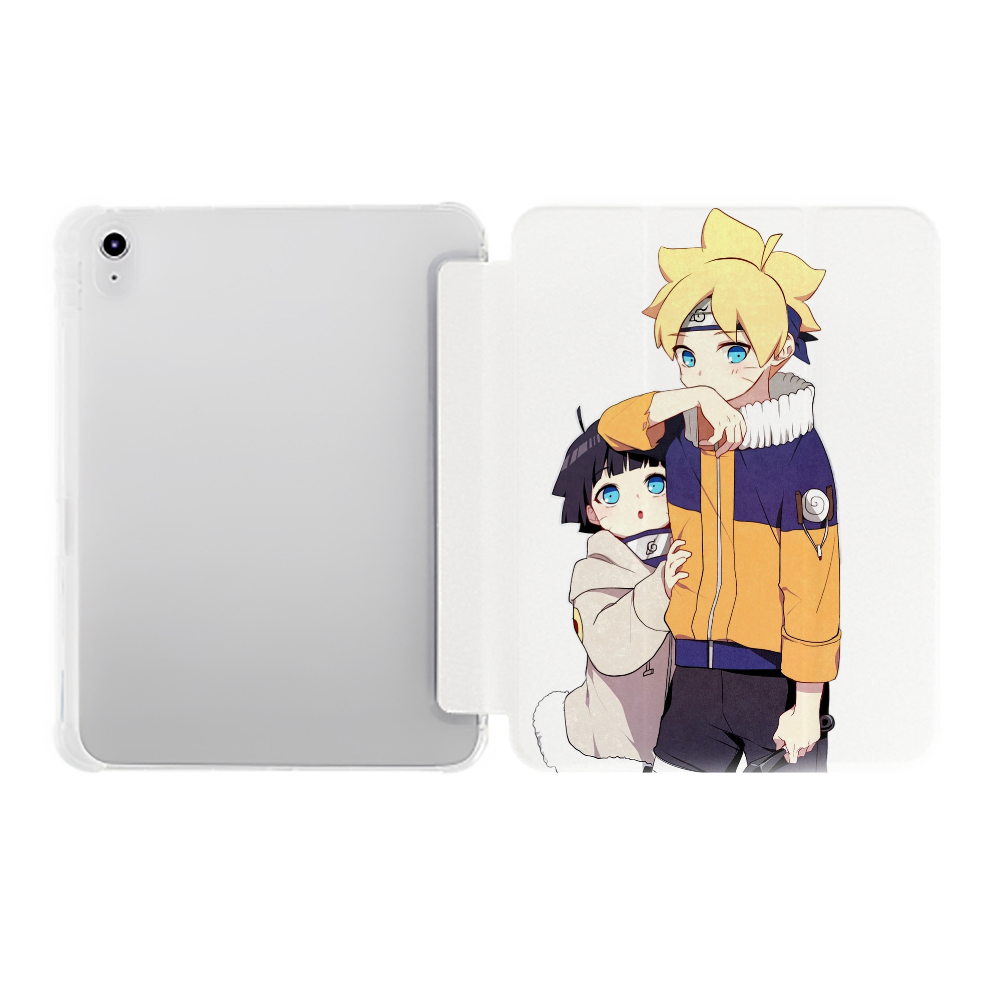 （画像用） NARUTO -ナルト- うずまき ボルト Uzumaki Boruto IPad ケース ペン収納付き 三つ折りスタンド PUレザー×シリコン 対応機種9.5/10.5/10.9インチ